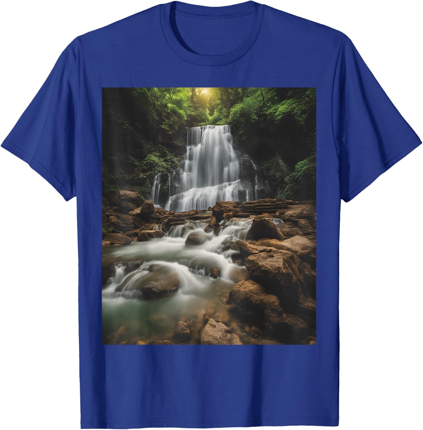 Waterfall Style Life: Pastel Falls And Nature Calls T-Shirt - T-Shirt | Royal