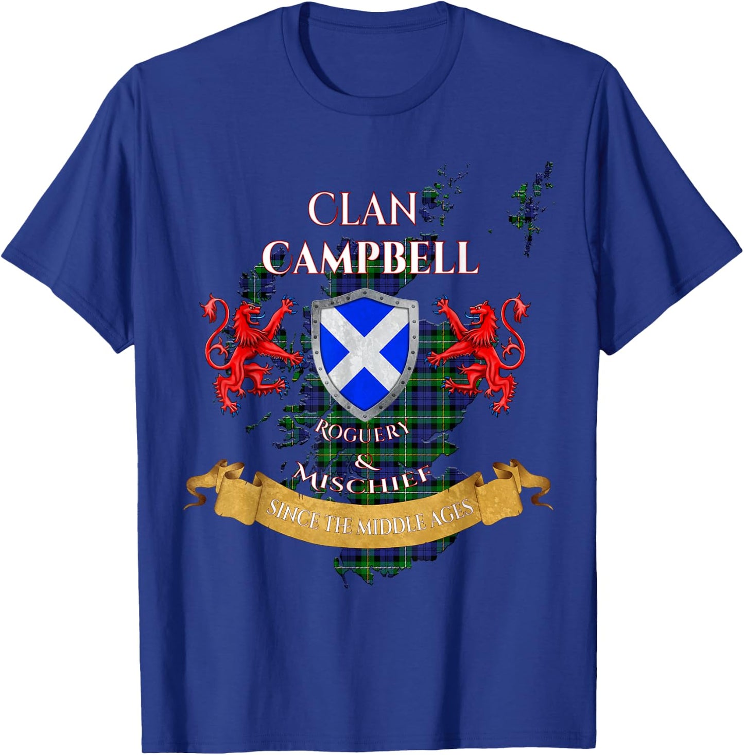 Campbell Loudoun Scottish Family Clan Middle Ages Mischief T-Shirt - T-Shirt | Royal