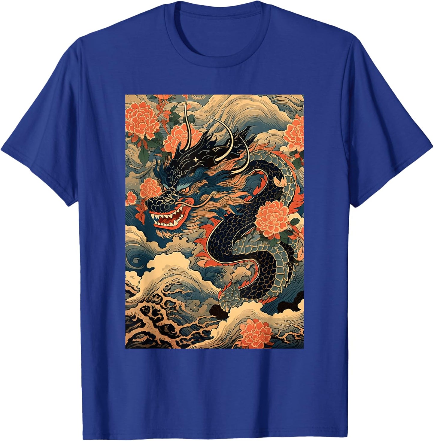 Vintage Dragon Japanese Graphic Art Retro Tattoo T-Shirt - T-Shirt | Royal