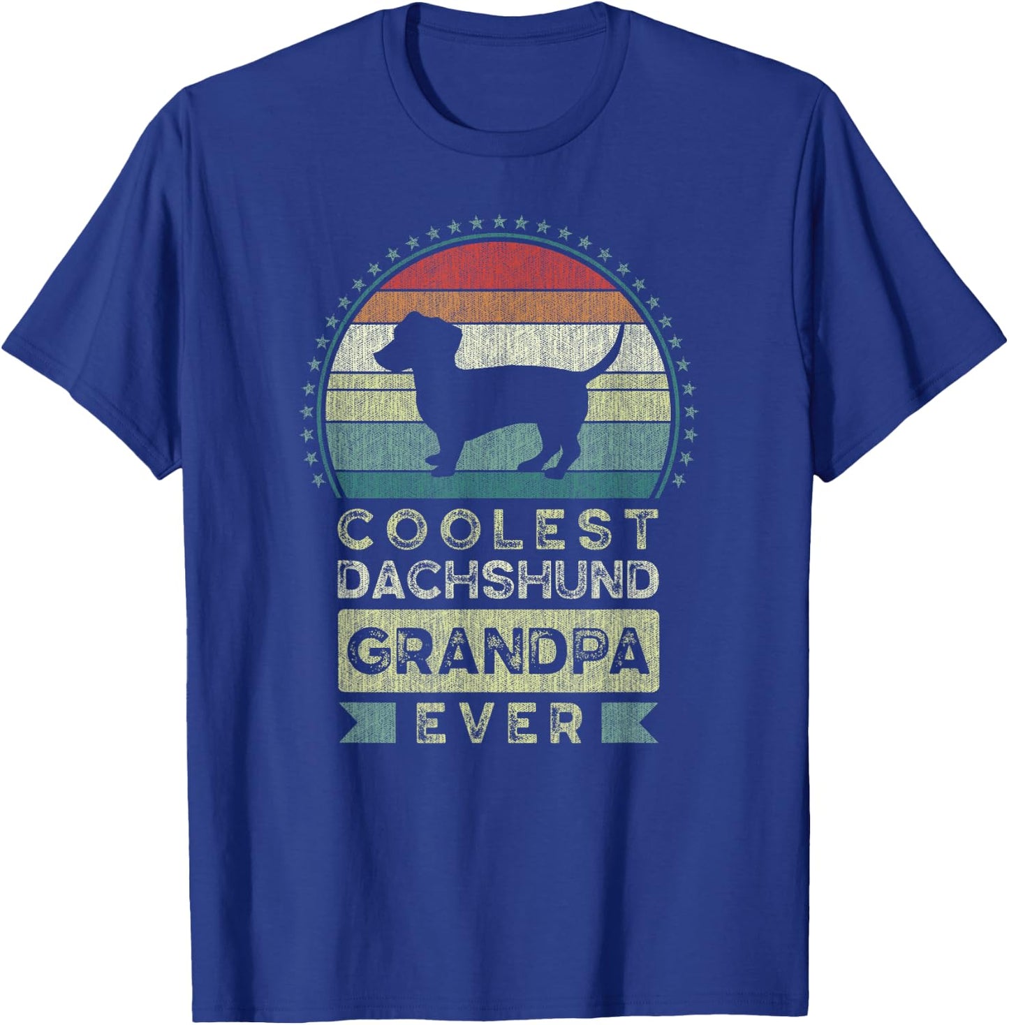 Coolest Dachshund Grandpa Ever, Father's Day, Grandfather T-Shirt - T-Shirt | Royal