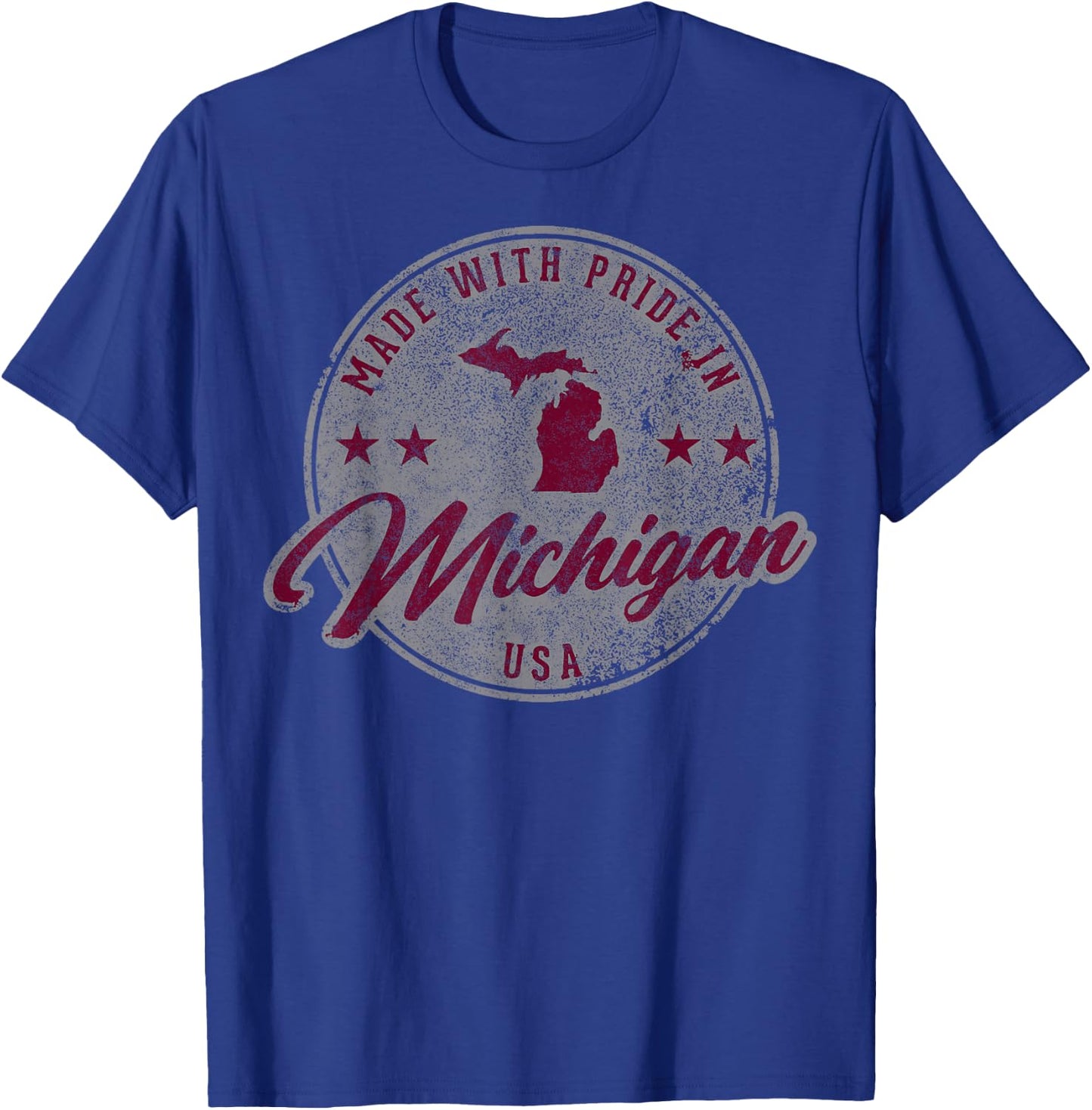 Vintage Great Lakes State Michigan Yooper Family Vacation T-Shirt - T-Shirt | Royal