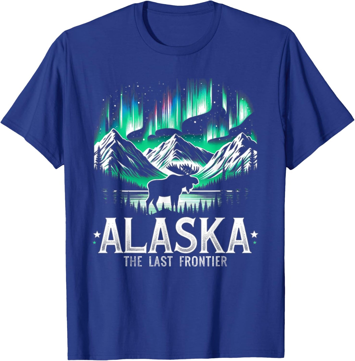 Alaska Day The Last Frontier Alaska Mountain Moose Souvenir T-Shirt - T-Shirt | Royal