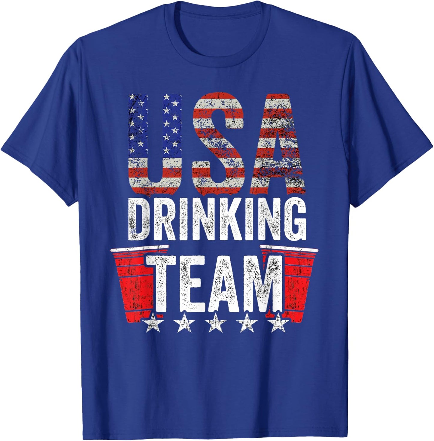 USA Drinking Team Funny Drinking Game Red Cup T-Shirt - T-Shirt | Royal
