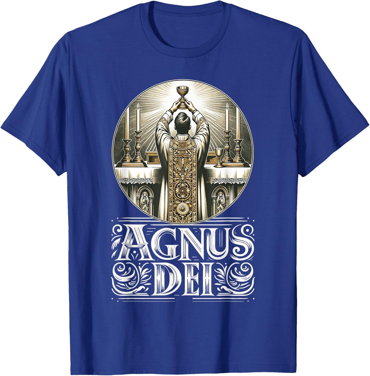 Eucharistic Consecration Traditional Latin Mass Catholic T-Shirt - T-Shirt | Royal