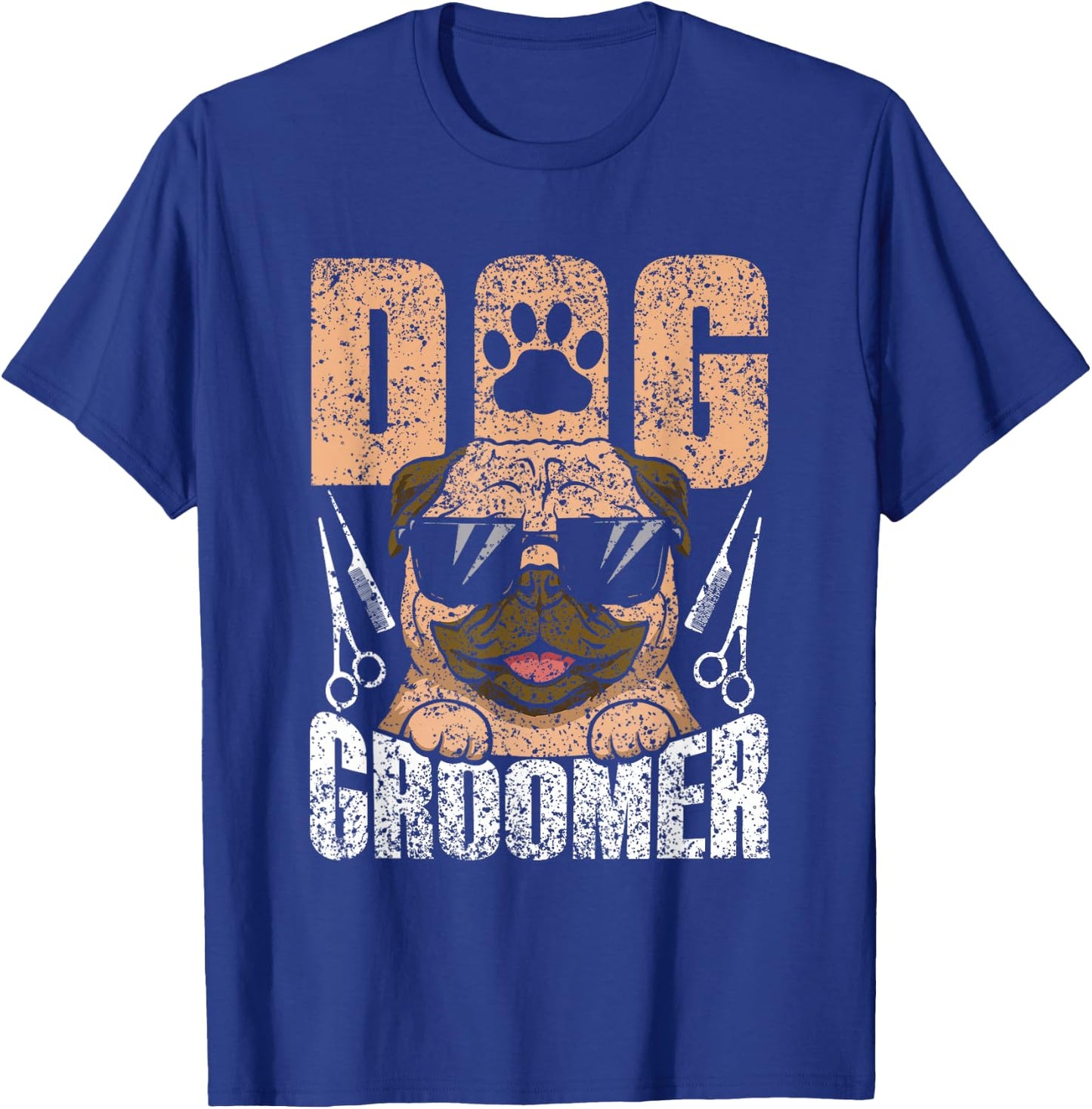 Grooming Job Puppy Dog Groomer Black Dog Print , -Adults, Small, Short Sleeve T-Shirt - T-Shirt | Royal