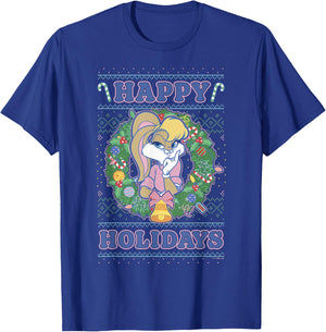Looney Tunes Christmas Lola Bunny Wreath T-Shirt - T-Shirt | Royal