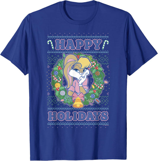 Looney Tunes Christmas Lola Bunny Wreath T-Shirt - T-Shirt | Royal