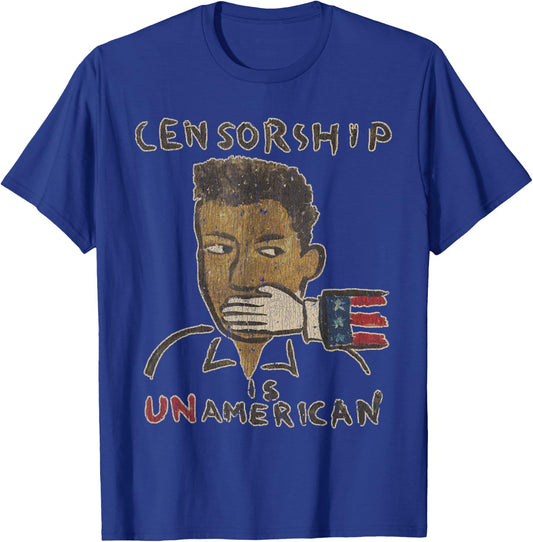 Vintage Censorship Is Un American 1990 T-Shirt - T-Shirt | Royal