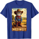 Meowdy Funny Country Side Cat Hat Vintage Cowboy Cat T-Shirt - T-Shirt | Royal