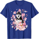 Husky Dog Japanese Cherry Blossom Sakura Flower T-Shirt - T-Shirt | Royal