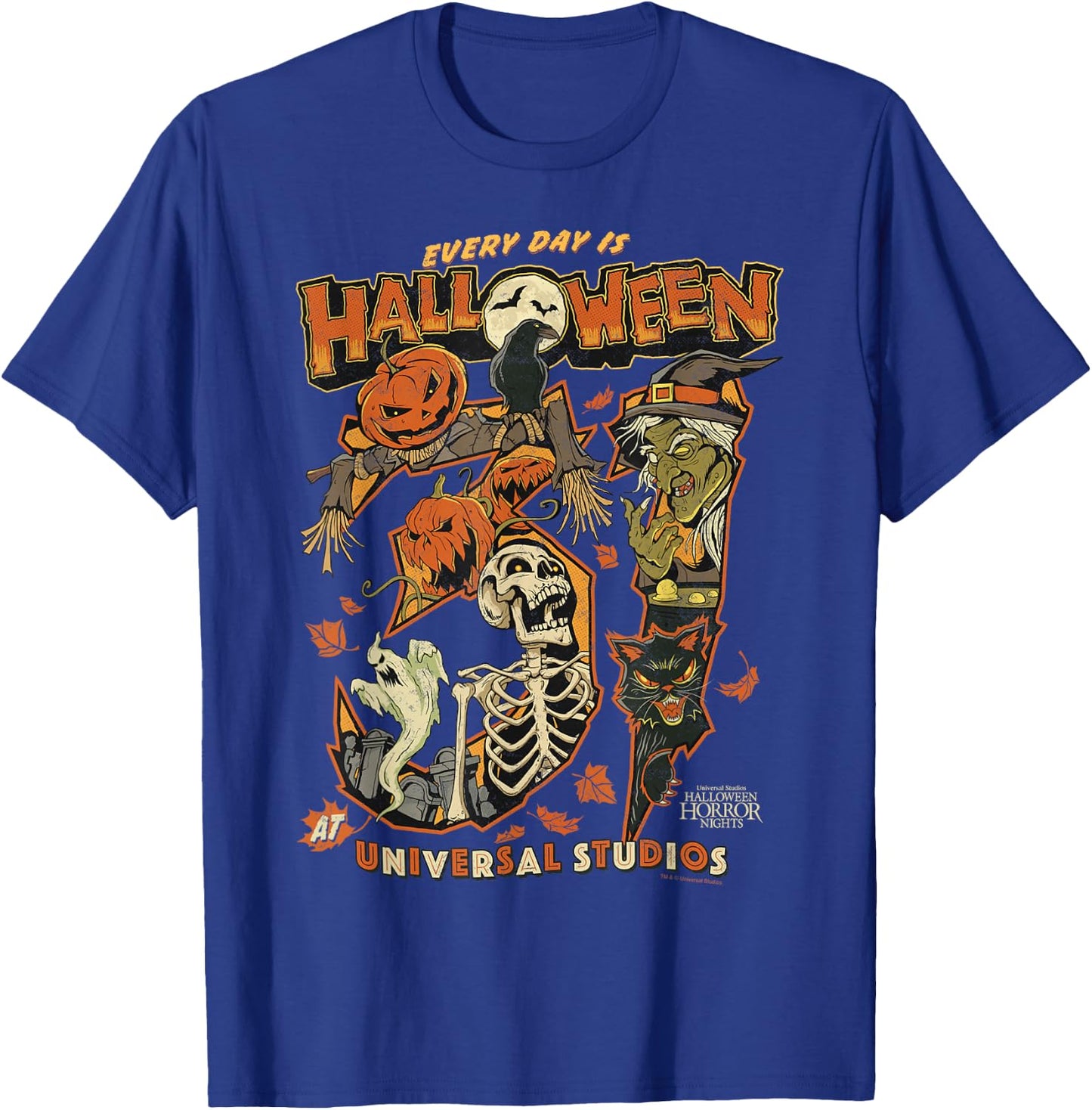 Halloween Horror Nights HHN Every Day is Halloween T-Shirt - T-Shirt | Royal
