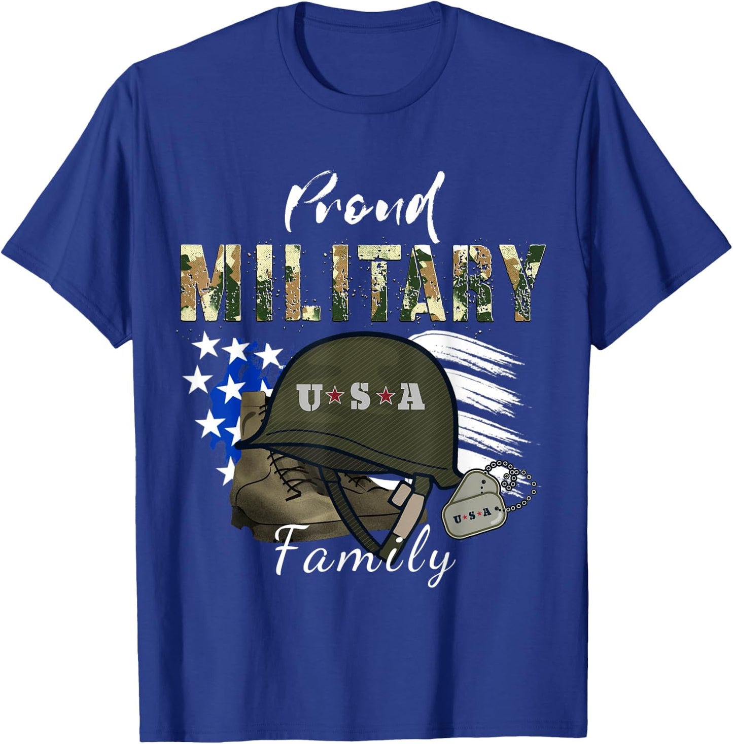 Army Graduation Proud Military Family Mom Dad Brother Sister T-Shirt - T-Shirt | Royal