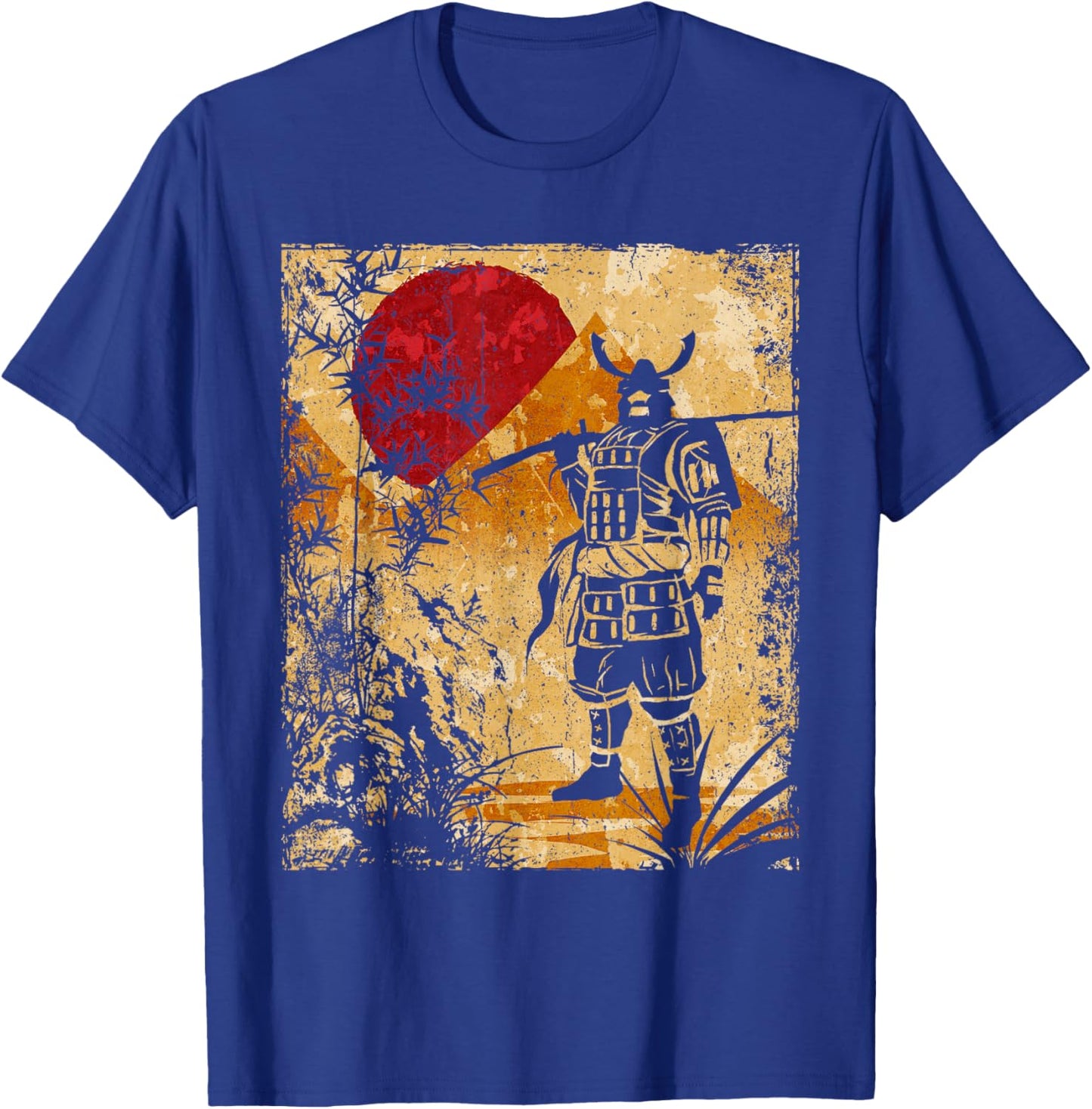 Samurai Japanese Art Vintage Fighter Retro T-Shirt - T-Shirt | Royal