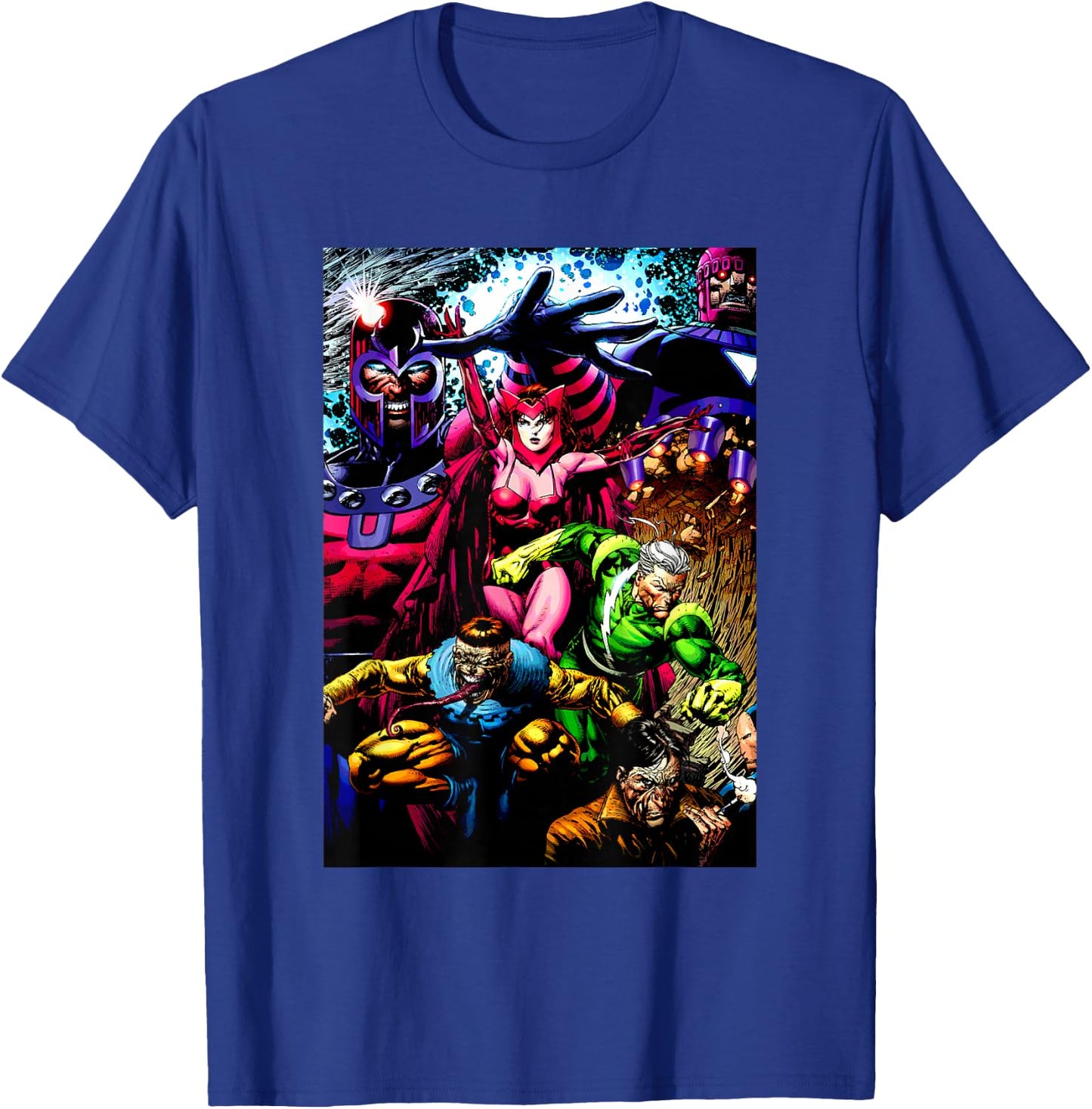 Marvel X-Men Brotherhood Of Mutants Group Shot Poster T-Shirt - T-Shirt | Royal