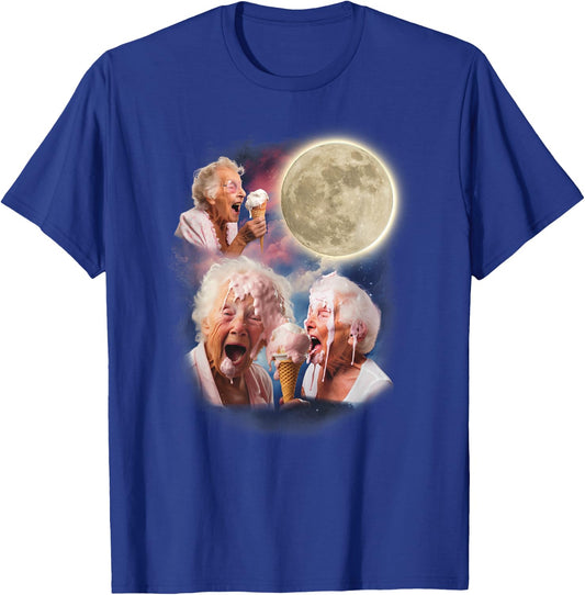 Three Granny Moon Weird Embarrassing T-Shirt - T-Shirt | Royal