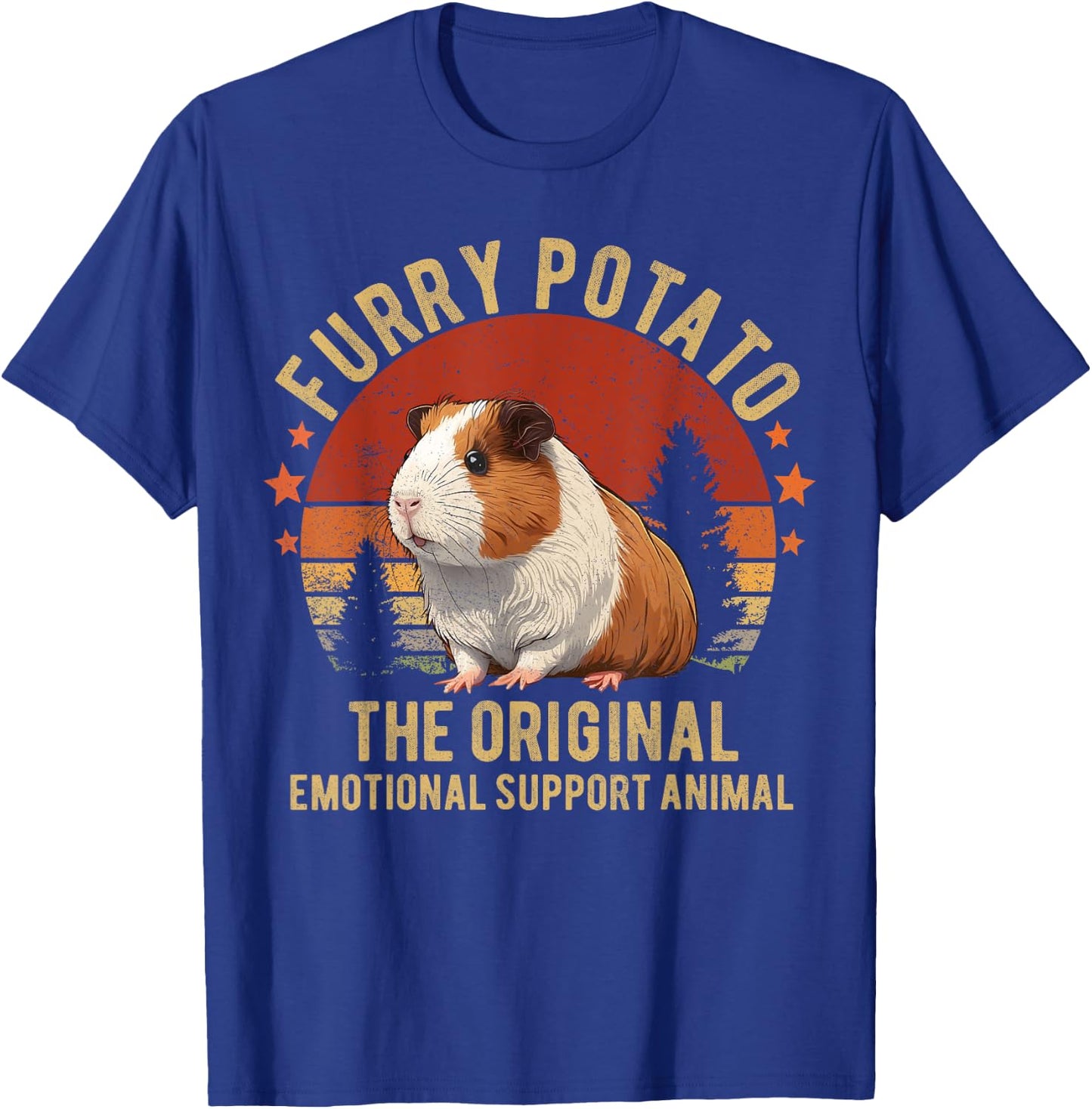 Retro Guinea Pig Shirt Furry Potato Vintage Guinea Pig Funny T-Shirt - T-Shirt | Royal