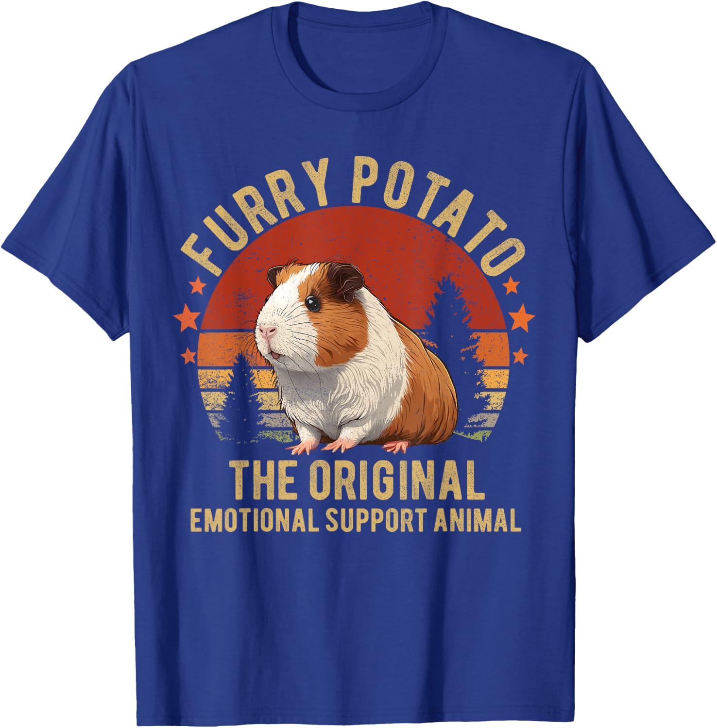 Retro Guinea Pig Shirt Furry Potato Vintage Guinea Pig Funny T-Shirt - T-Shirt | Royal