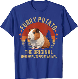 Retro Guinea Pig Shirt Furry Potato Vintage Guinea Pig Funny T-Shirt - T-Shirt | Royal