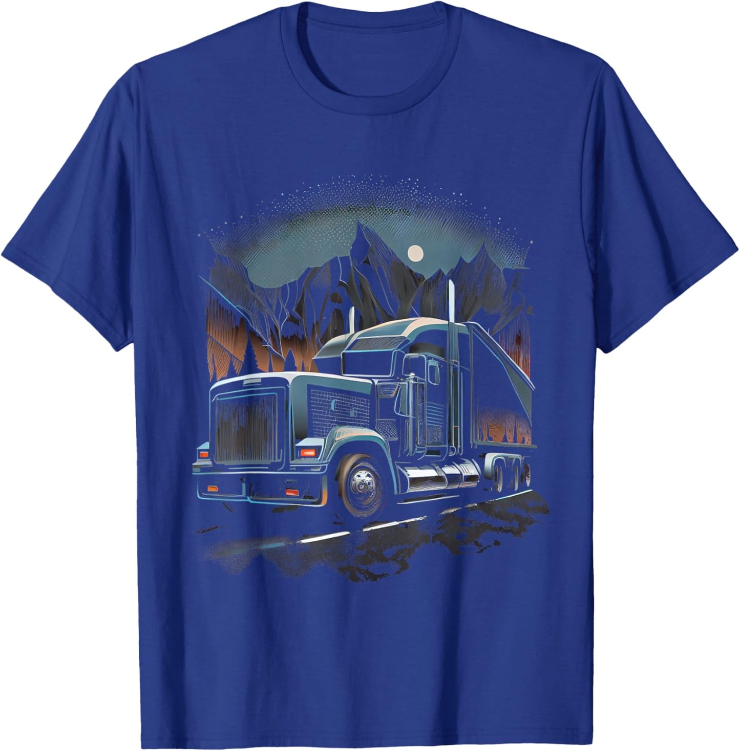 Truck Driver 18 Wheel Trucker T-Shirt - T-Shirt | Royal