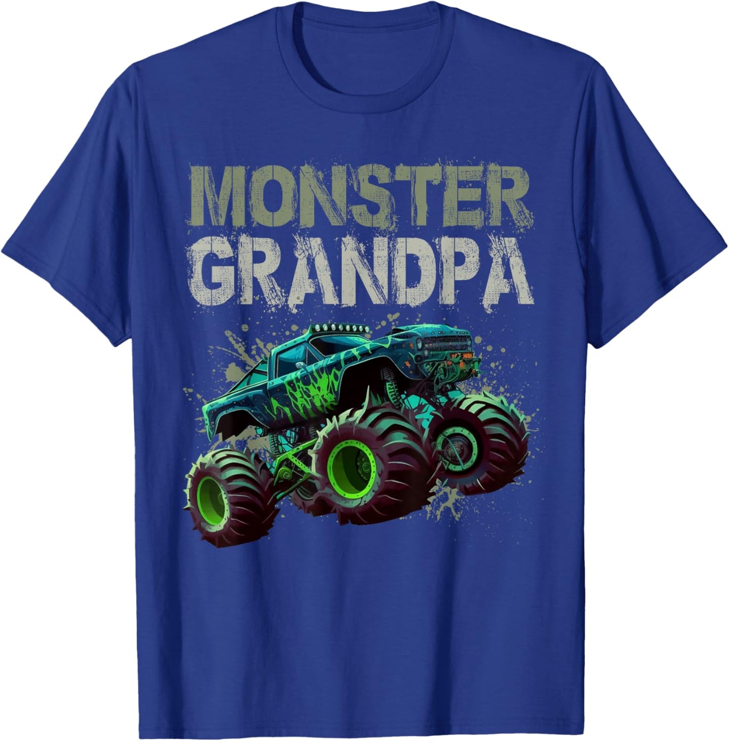 Monster Truck Grandpa Family Matching Monster Truck Lovers T-Shirt - T-Shirt | Royal