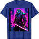 Night's Warrior: Featuring a Tiger Samurai in the Darkness T-Shirt - T-Shirt | Royal