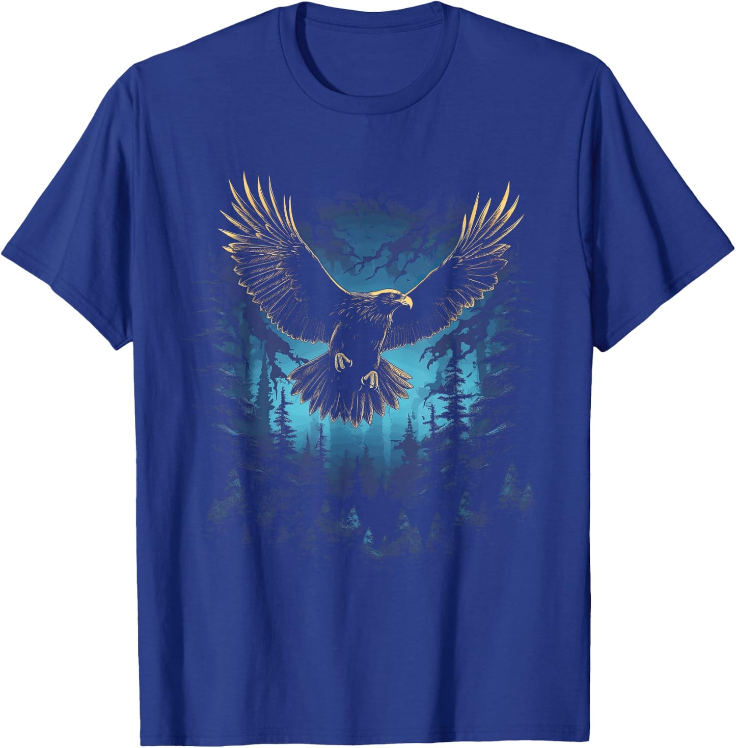Eagle Forest Animal Wildlife T-Shirt - T-Shirt | Royal