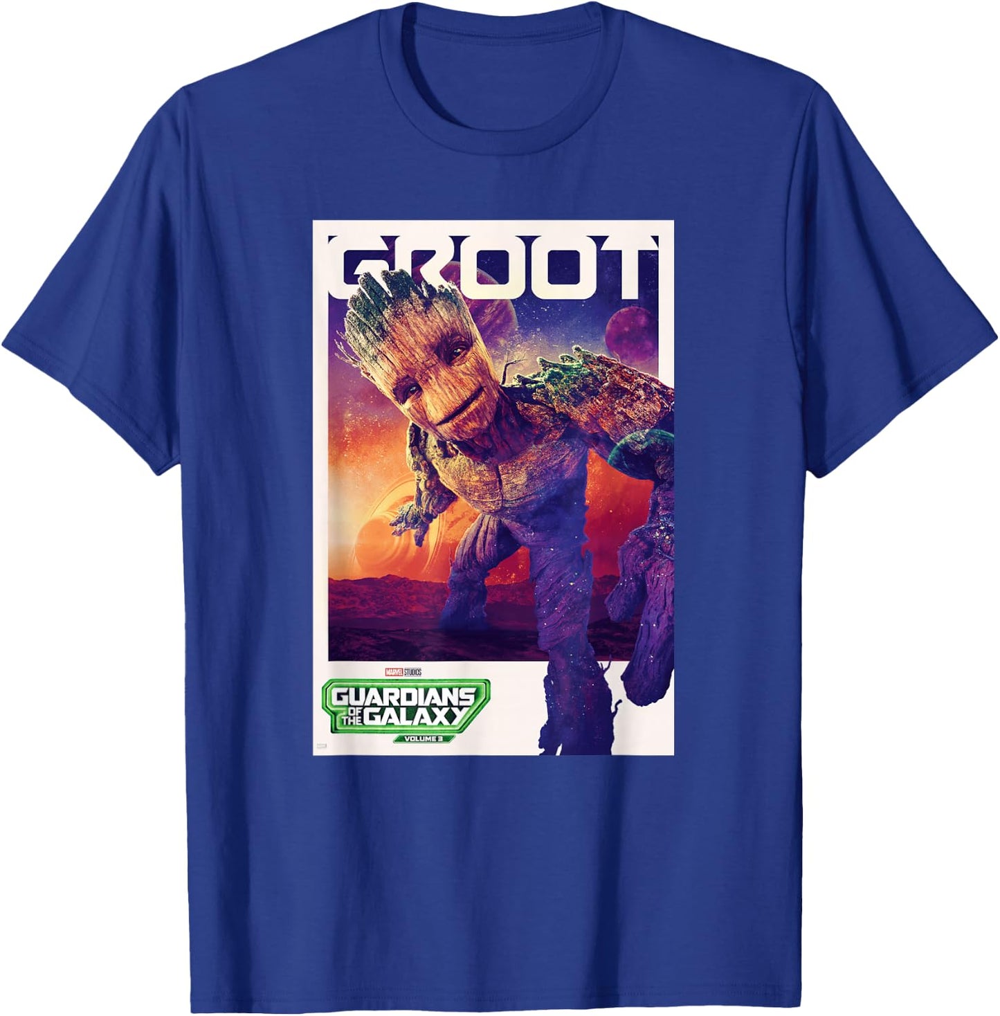 Marvel Guardians of the Galaxy Volume 3 Groot Poster T-Shirt - T-Shirt | Royal
