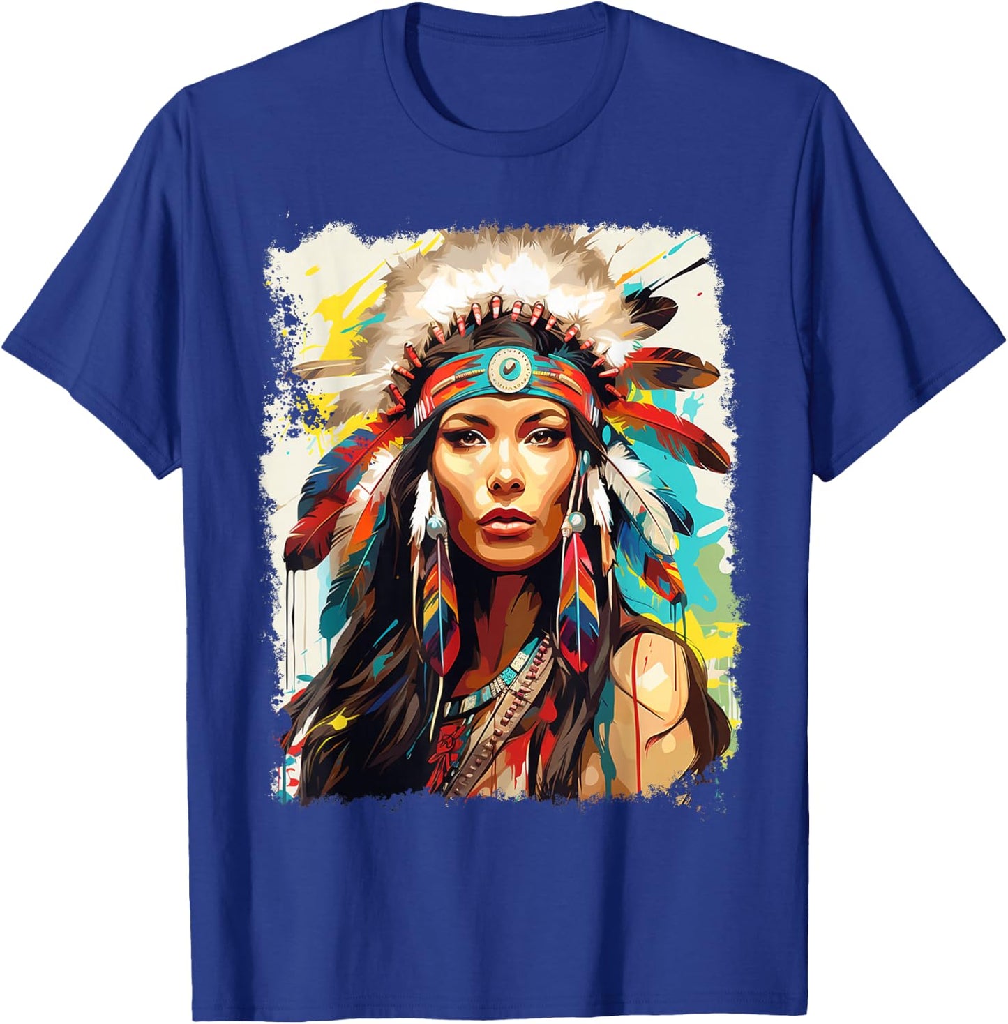 Native Indian Women T-Shirt - T-Shirt | Royal