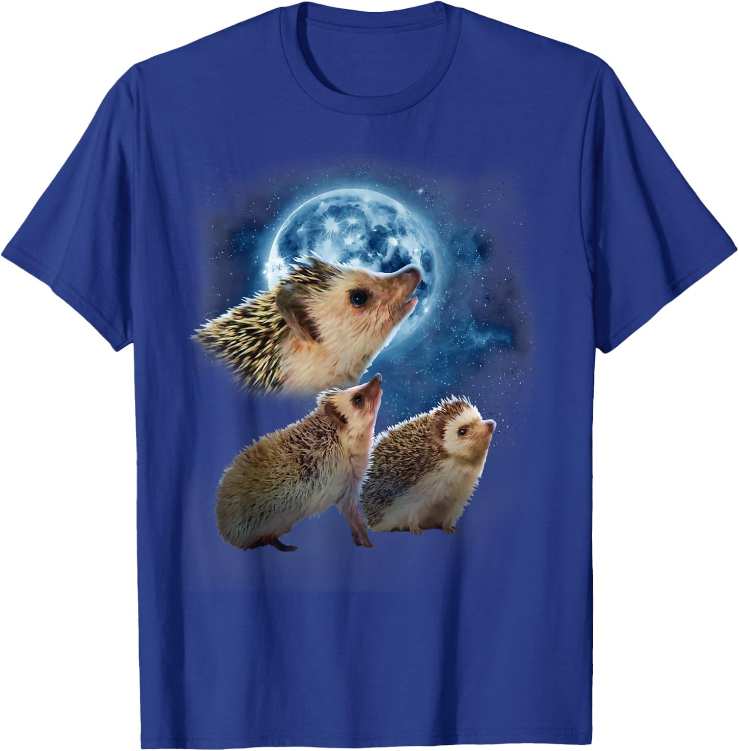 Funny Hedgehog Shirt - Hedgehogs Howling at the Moon T-Shirt - T-Shirt | Royal
