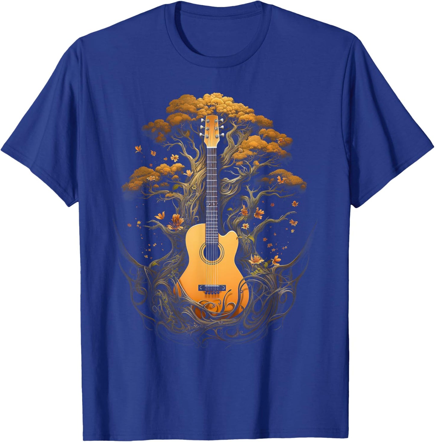 Acoustic Guitar Tree Of Life T-Shirt - T-Shirt | Royal