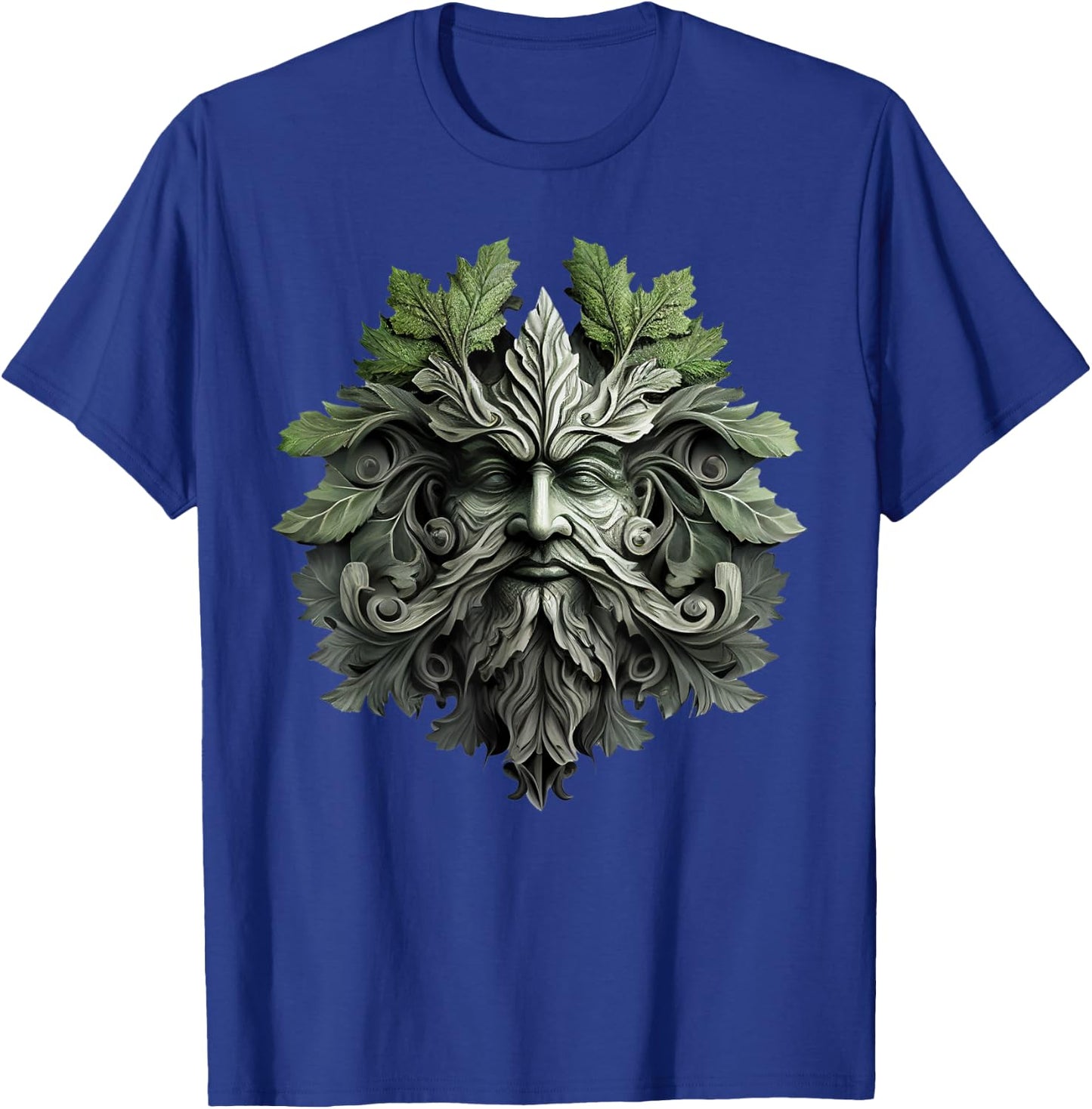 Green Man Botanical Greenman Women Kids Gardeners T-Shirt - T-Shirt | Royal