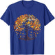 Fall Autumn falling leaves with Tree and Butterfly T-Shirt - T-Shirt | Royal