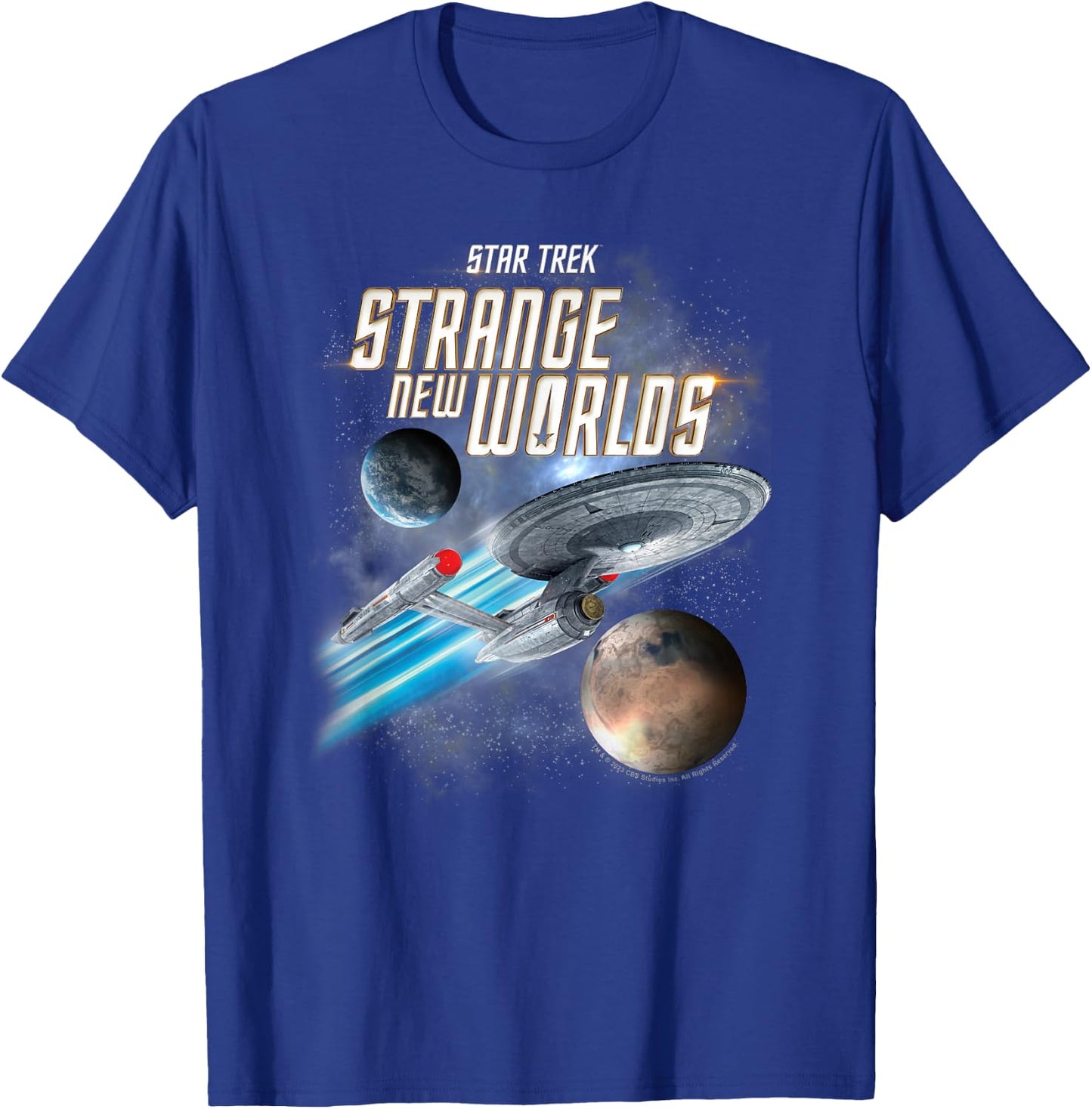 Star Trek Strange New Worlds Enterprise T-Shirt - T-Shirt | Royal