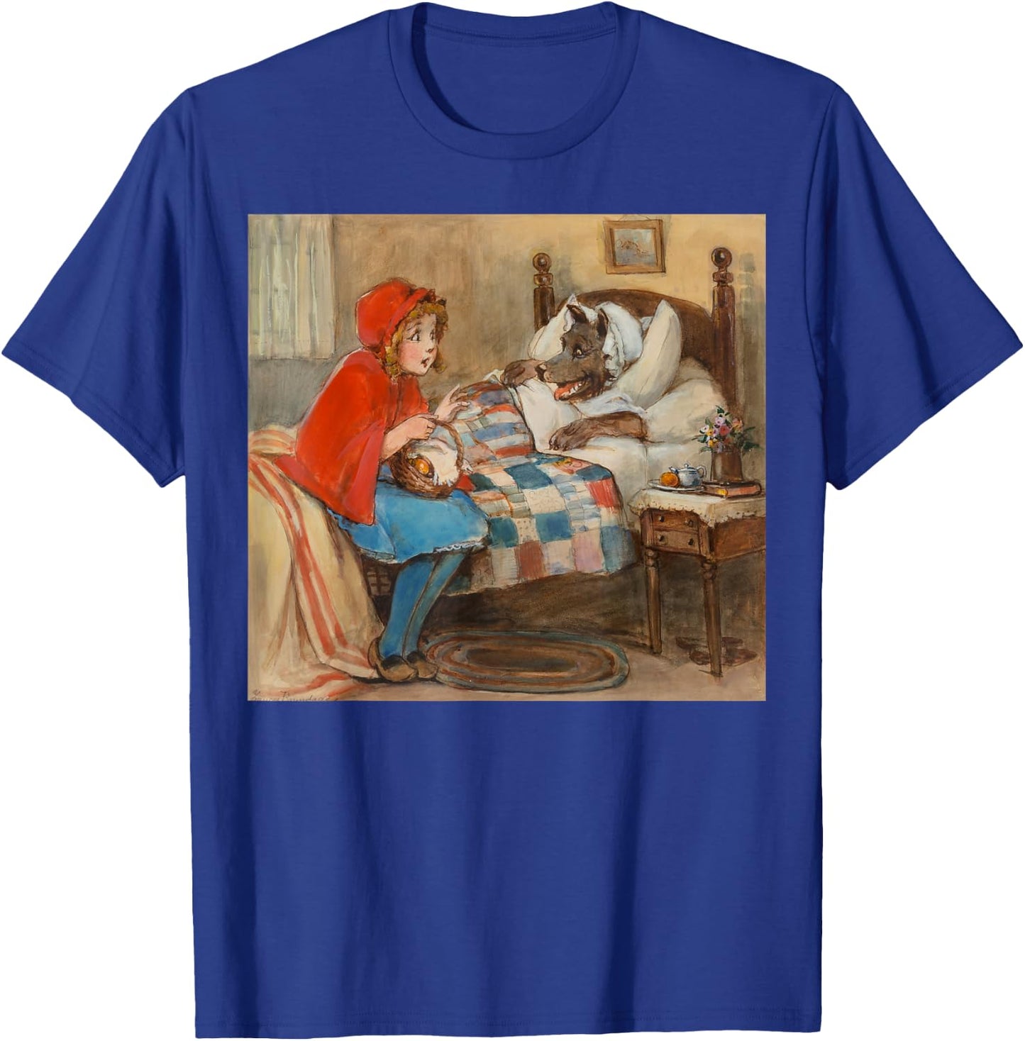 Retro Fairy Tale Grandma Bad Wolf Little Red Riding Hood T-Shirt - T-Shirt | Royal