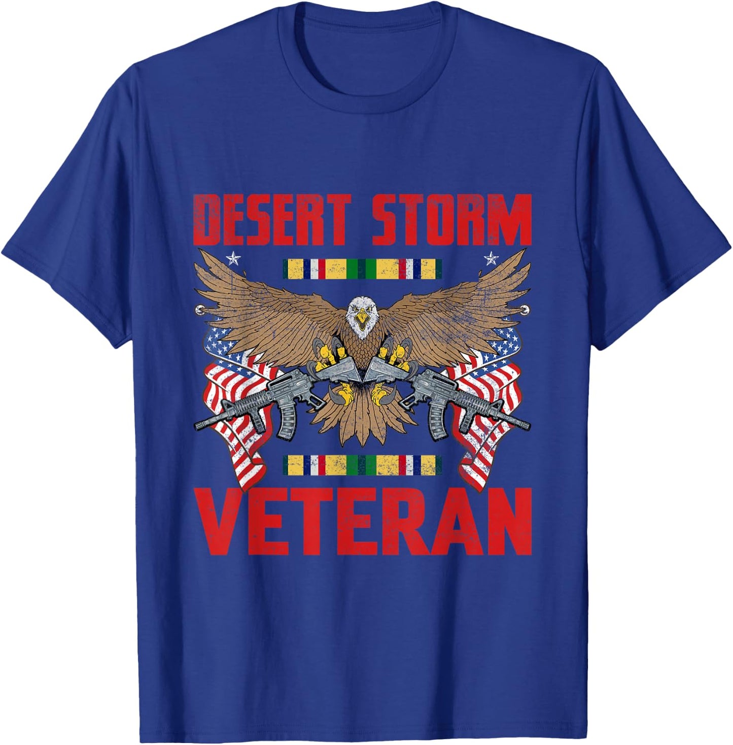 Desert Storm Operation Veteran American T-Shirt - T-Shirt | Royal