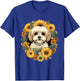Sunflower Hippie Floral Cavachon Dog T-Shirt - T-Shirt | Royal