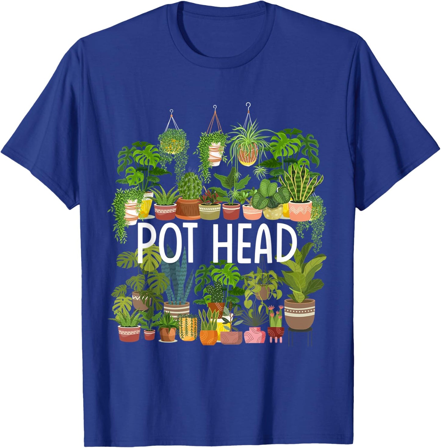 Pot Head - Plant Lover Gift T-Shirt - T-Shirt | Royal