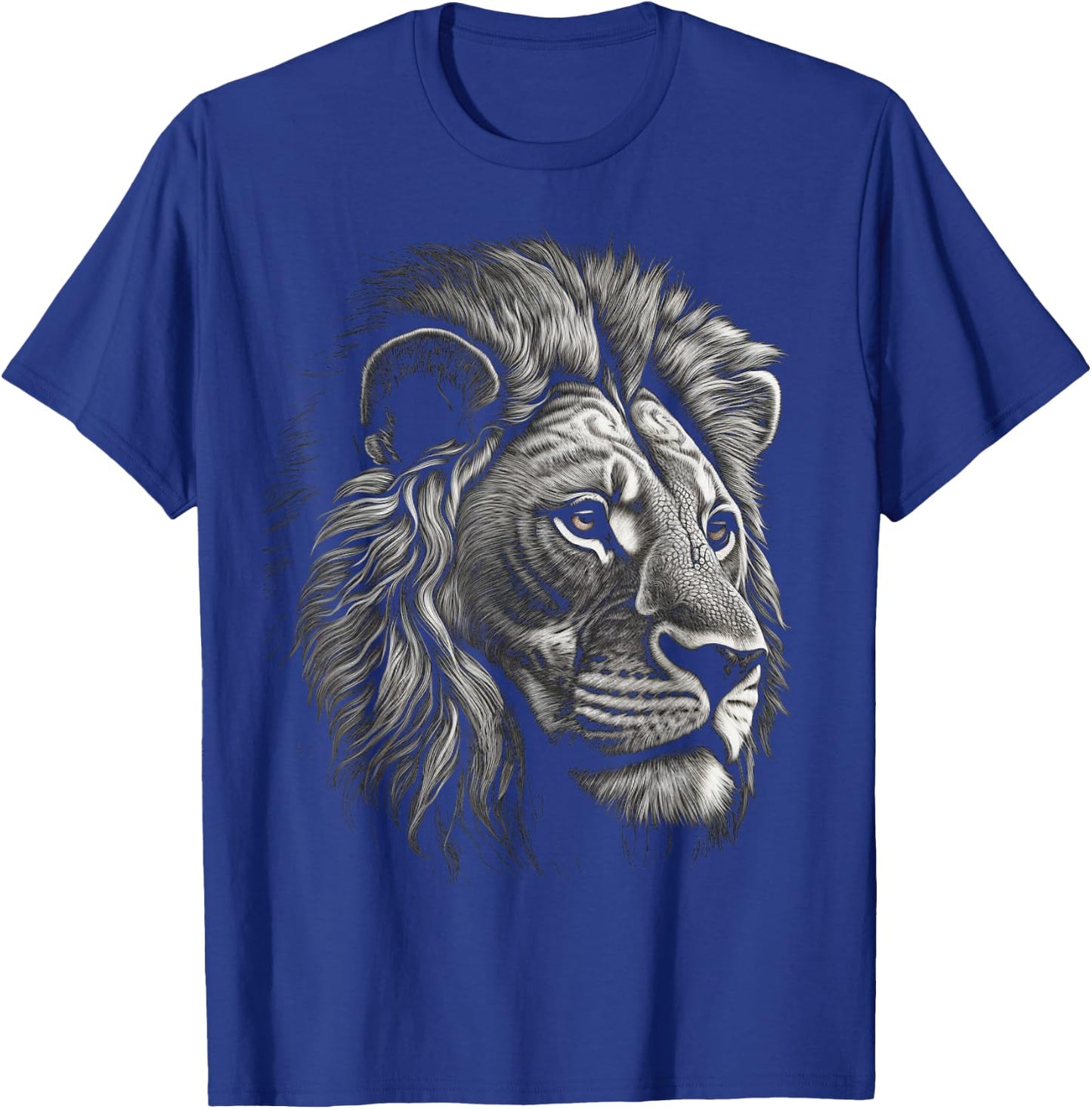 Lion in White - Animal Lion T-Shirt - T-Shirt | Royal