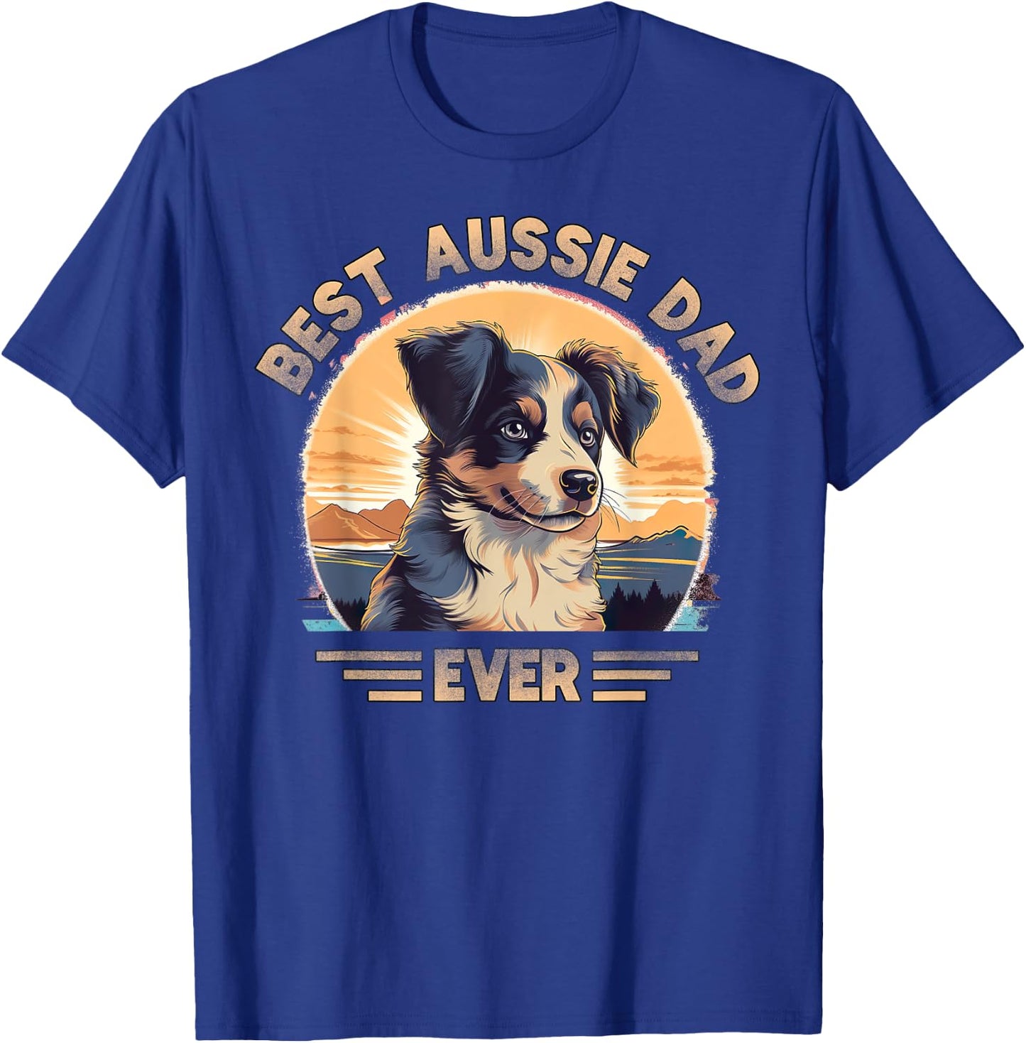 Aussie DAD Australian Shepherd T-Shirt - T-Shirt | Royal