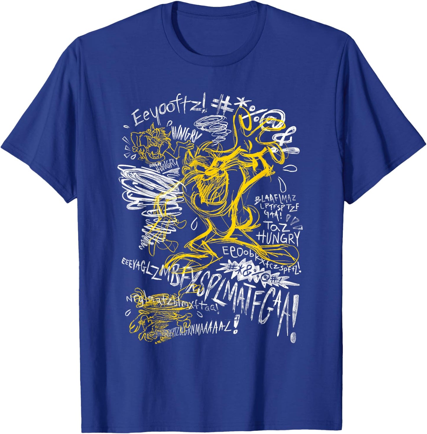 Tasmanian Devil Sketch Scribble Taz T-Shirt - T-Shirt | Royal
