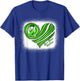 Mental Health Awareness Heart Green Mental Health Matters T-Shirt - T-Shirt | Royal