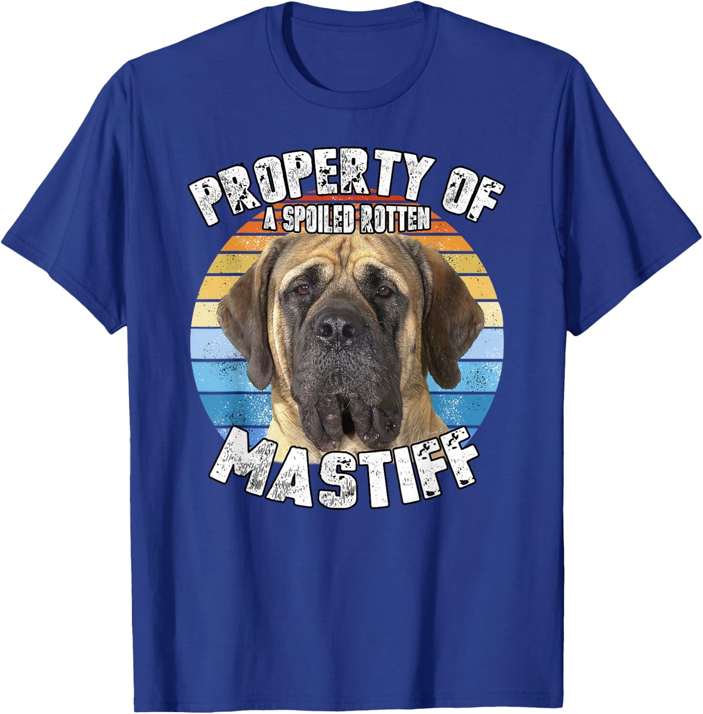 Mastiff Retro Property Of T-Shirt - T-Shirt | Royal