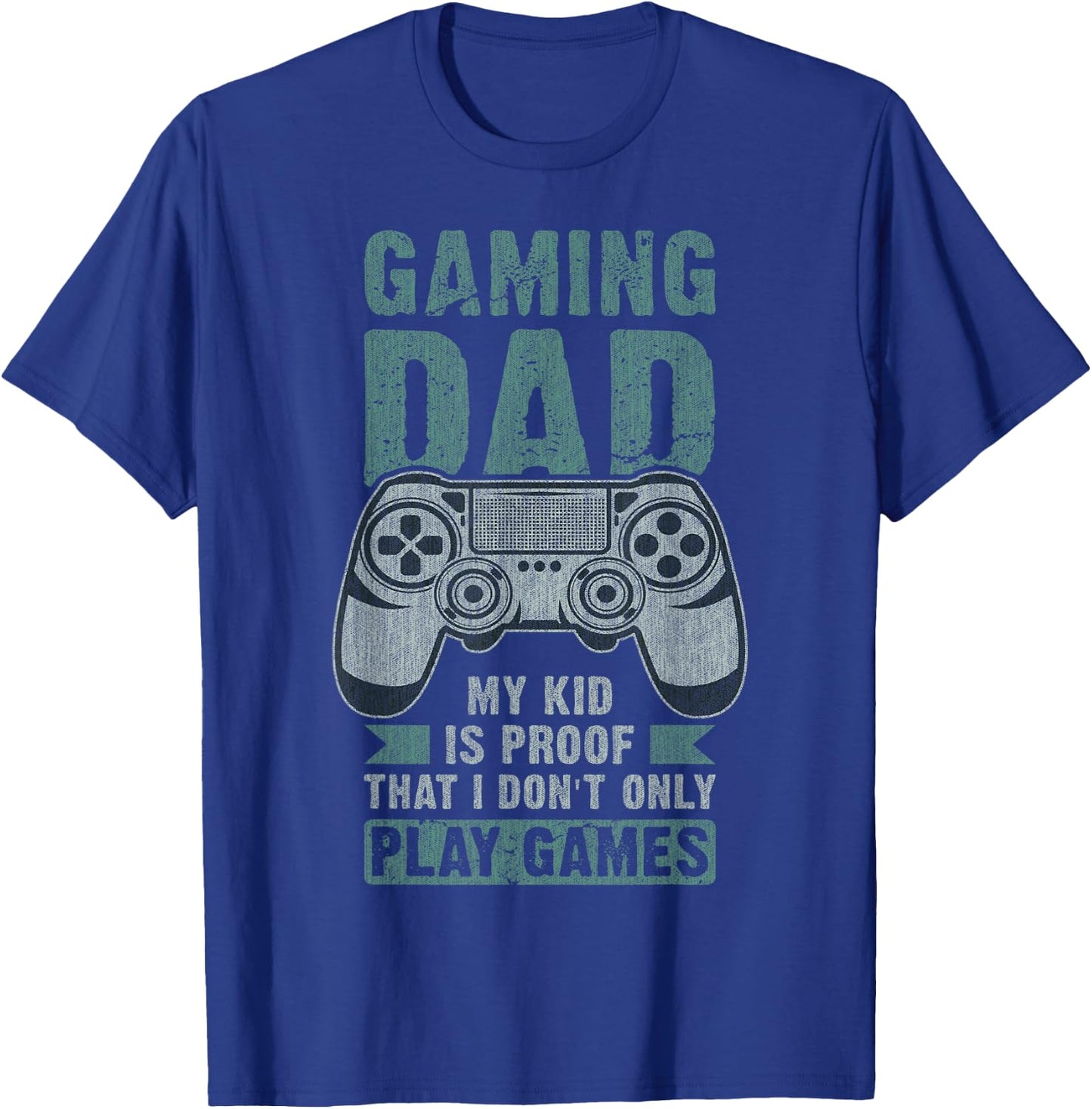 Father Kid, Gamer Dad, Father's Day, Gaming Daddy T-Shirt - T-Shirt | Royal