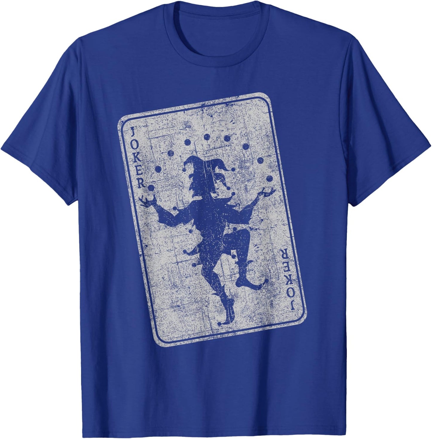 Joker playing card jester poker player halloween costume T-Shirt - T-Shirt | Royal