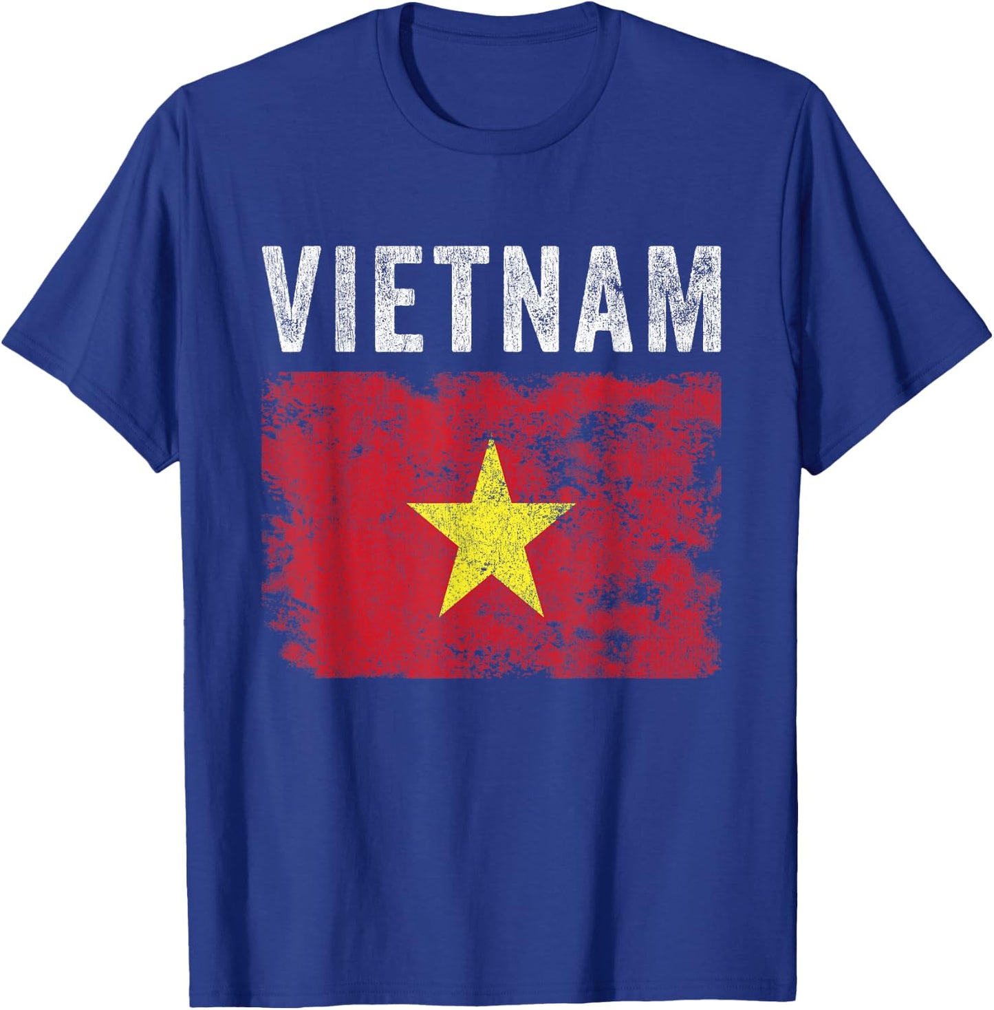Vietnam Flag Distressed - Men Women Kids - Vietnamese Flag T-Shirt - T-Shirt | Royal