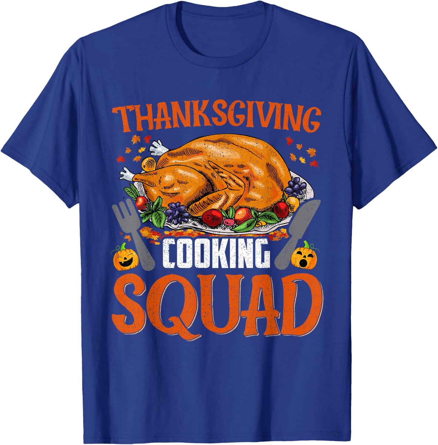 Thanksgiving Cooking Squad Team Turkey Chef Thanksgiving T-Shirt - T-Shirt | Royal