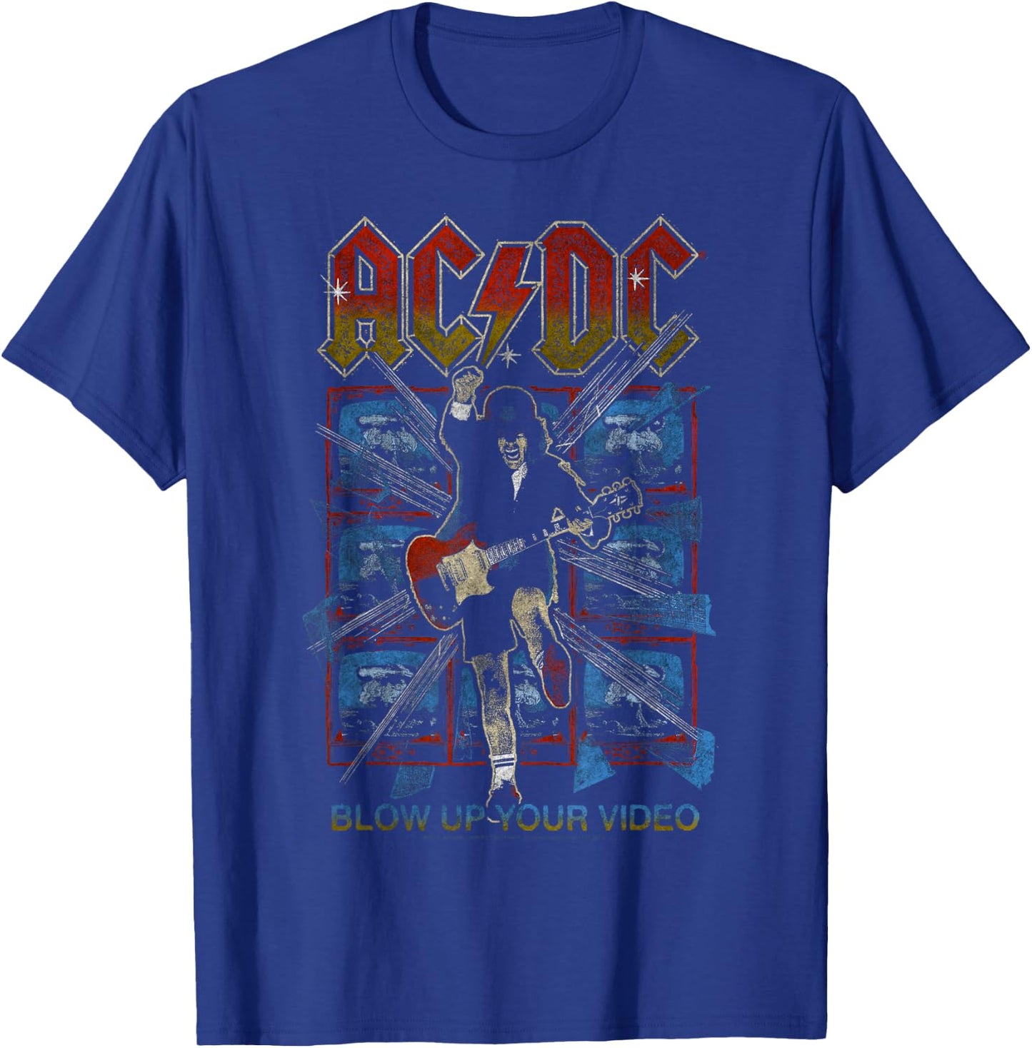 Official AC/DC Blow Up Your Video Album Rock Band Music Logo T-Shirt - T-Shirt | Royal