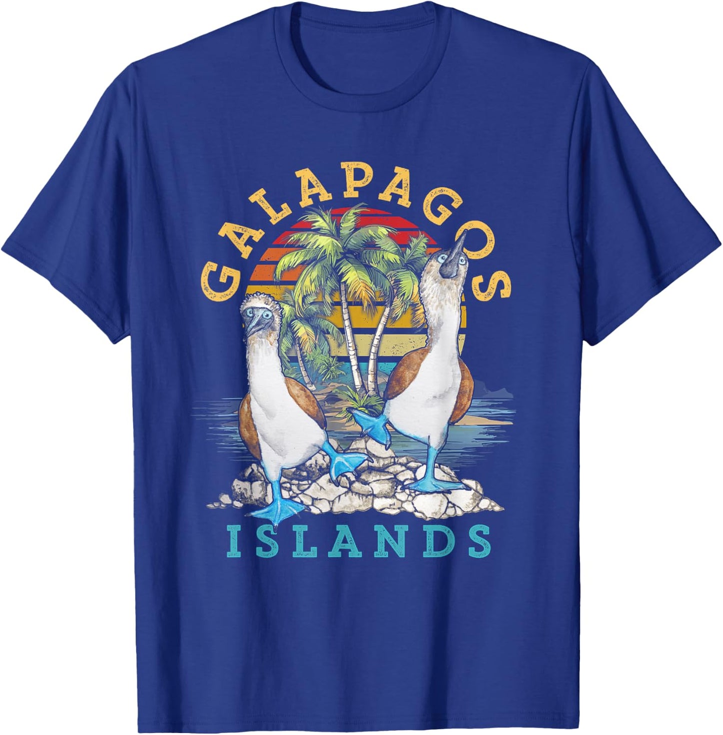 Seabirds Blue-footed Booby Bird Galapagos Island Alaska T-Shirt - T-Shirt | Royal