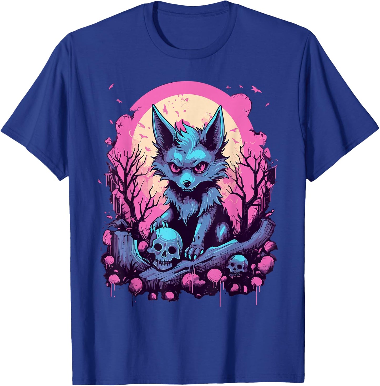 Wolf Pastel Goth Kawaii Cute Creepy Cool Stuff T-Shirt - T-Shirt | Royal