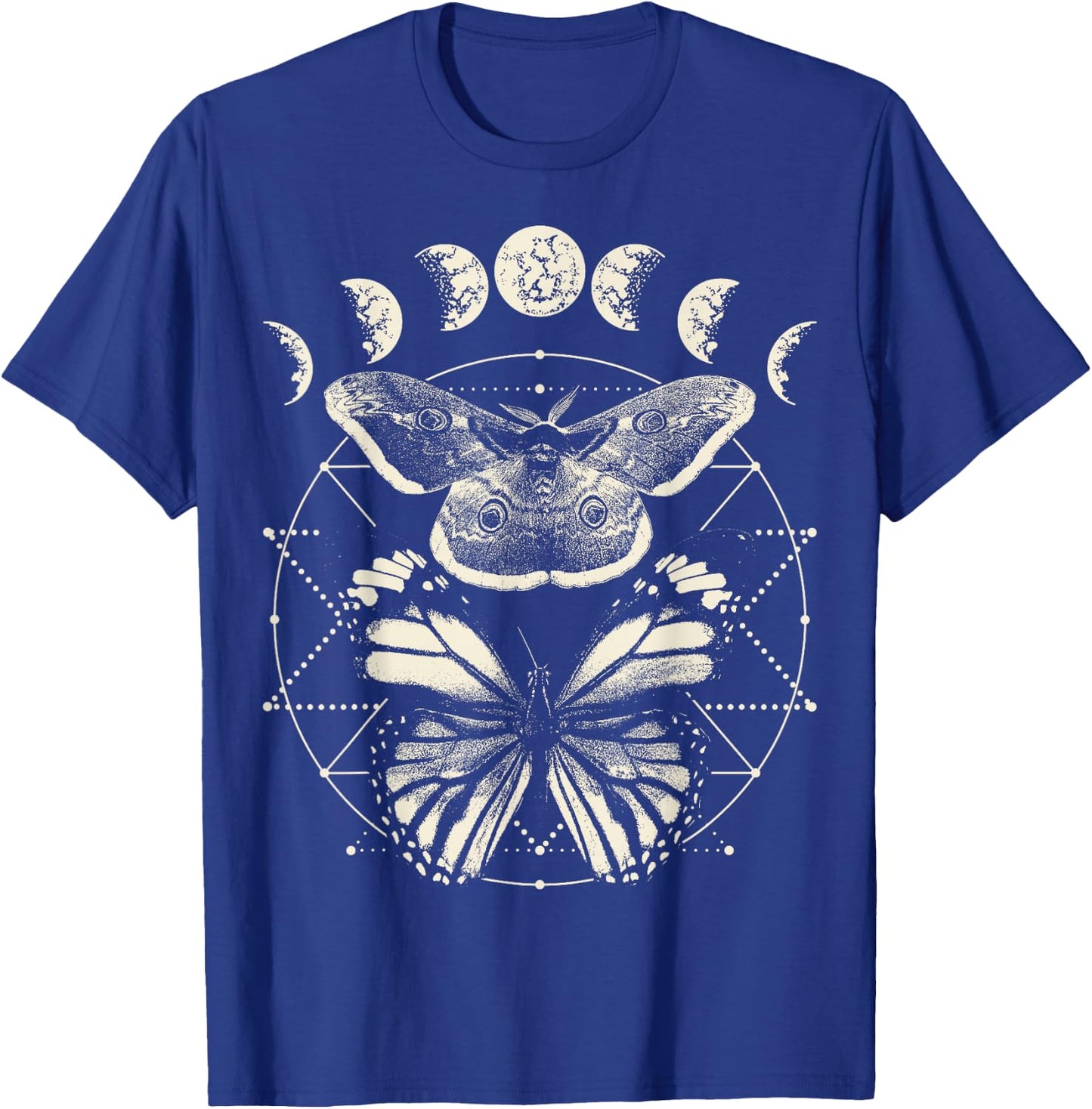 Witchcore Lepidoptera Butterfly Moth Insect Astronomy Lover T-Shirt - T-Shirt | Royal